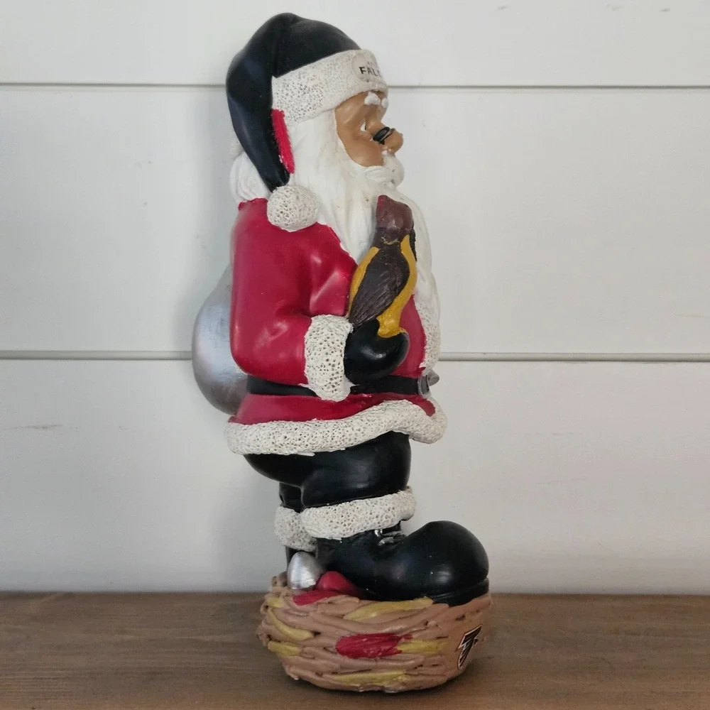Atlanta Falcons Santa Figurine NFL Forever Collectibles Christmas Decor Football